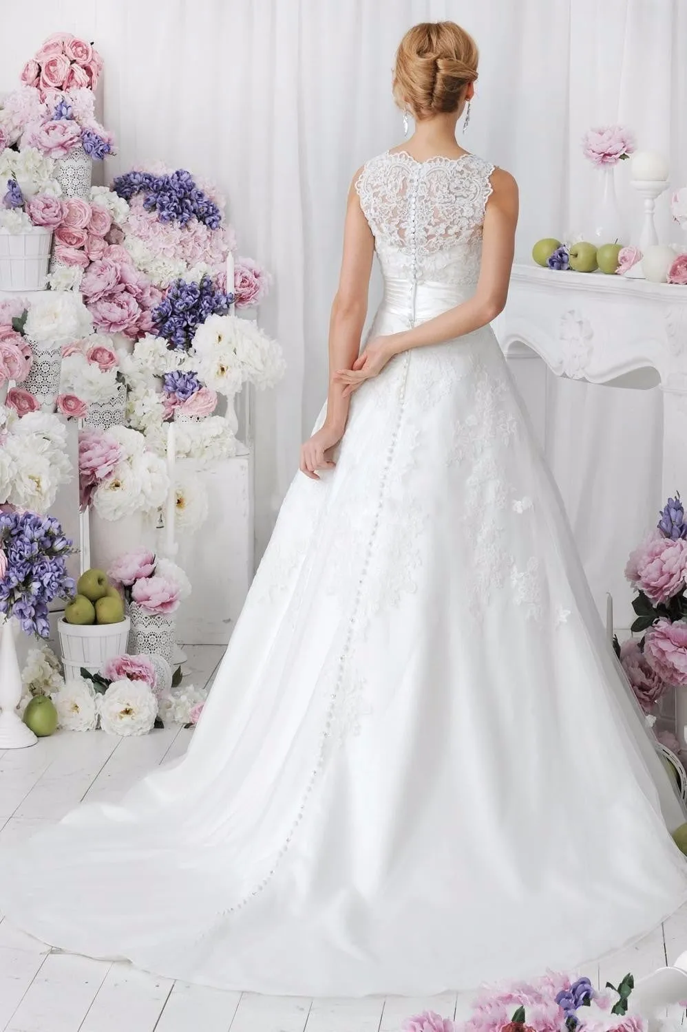 Lace Wedding Dress With Detachable Skirt at Bling Brides Bouquet online bridal store