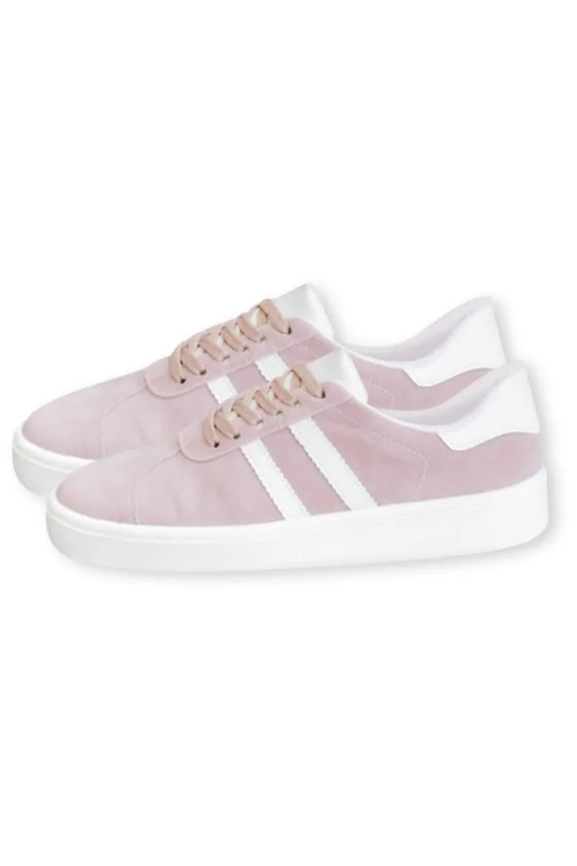 Lauren Mauve Stripe Sneaker FINAL SALE