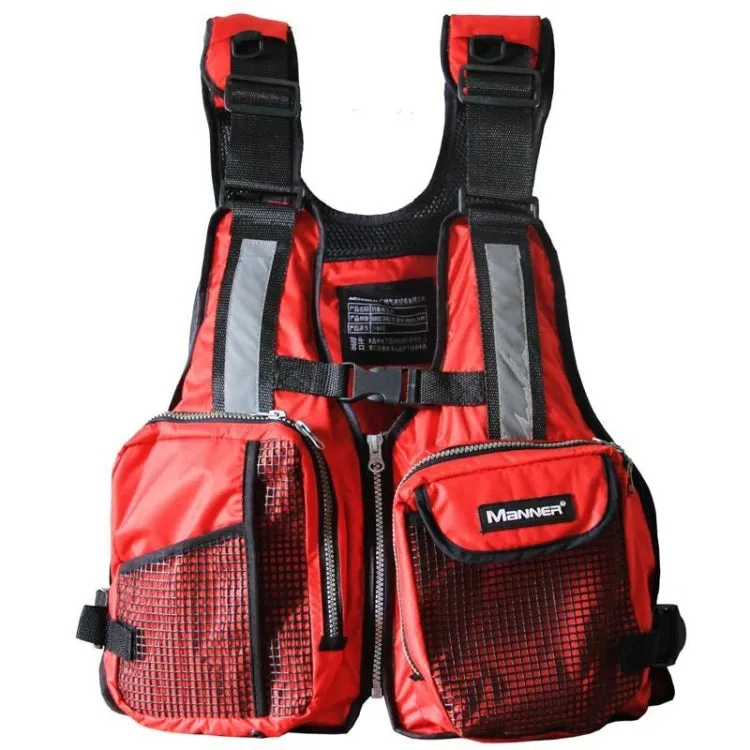 MANNER QP2027 Adult Buoyancy Fishing Vest Life Jacket(Red)