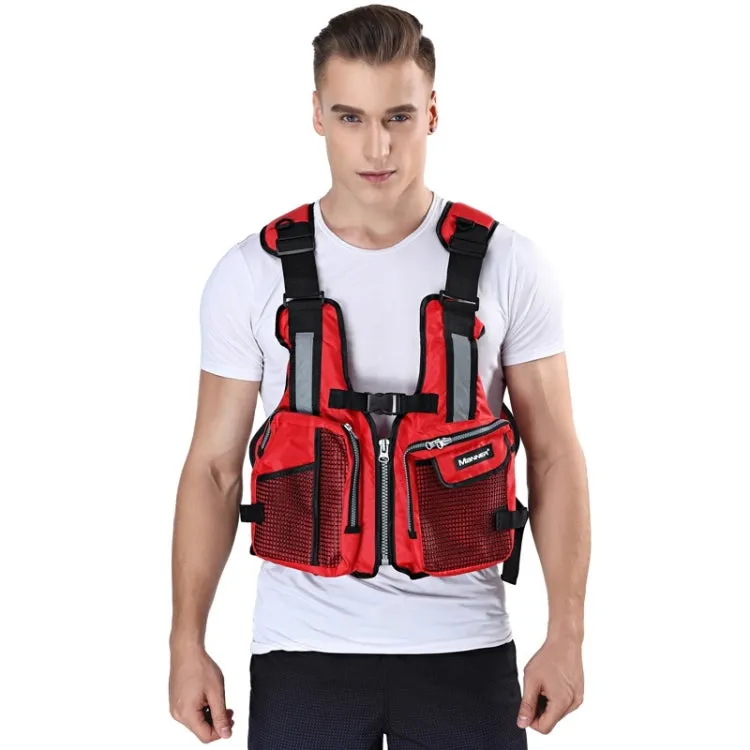 MANNER QP2027 Adult Buoyancy Fishing Vest Life Jacket(Red)