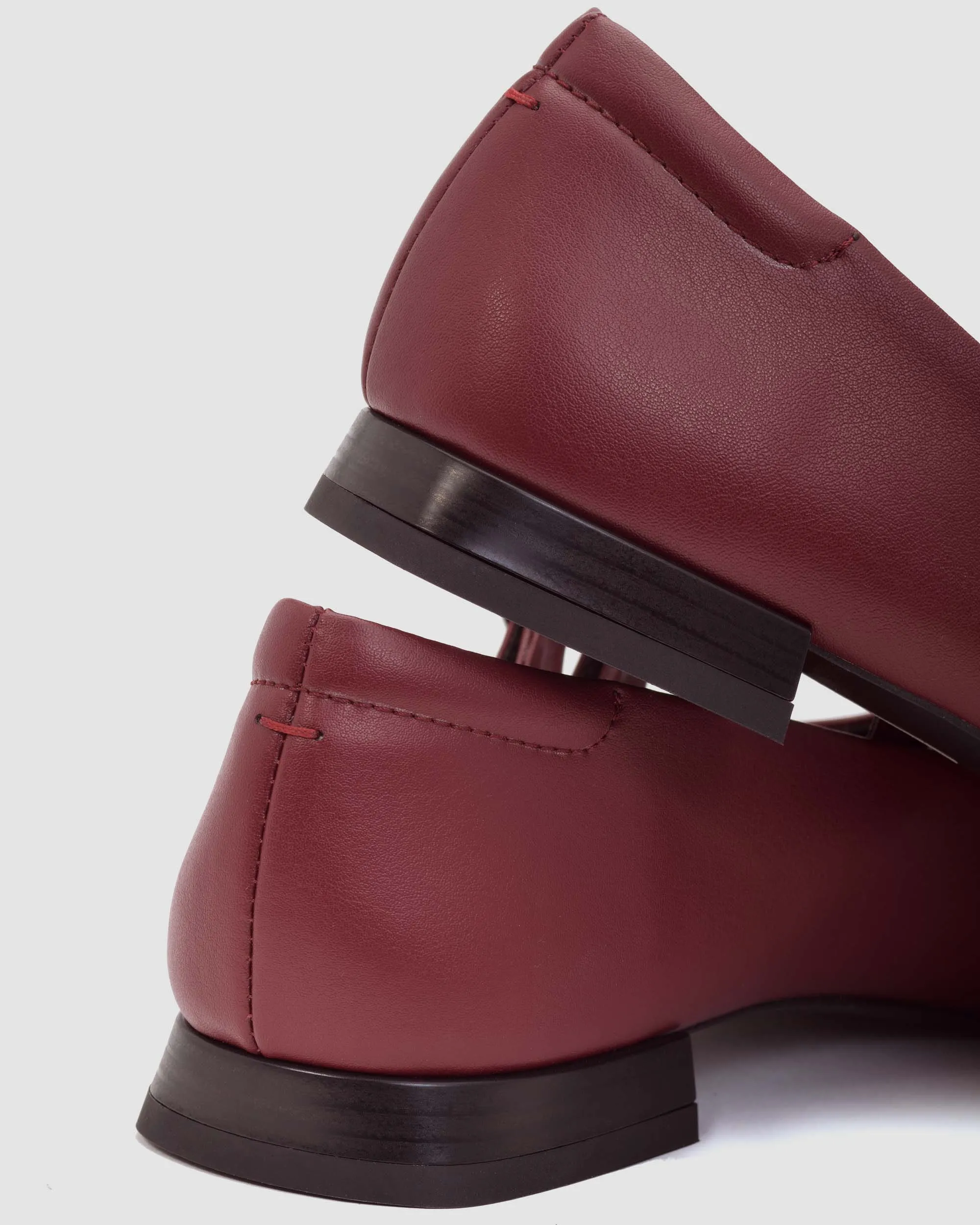 Mary Jane Vegea® Grape Leather Vegan Pumps | Cherry