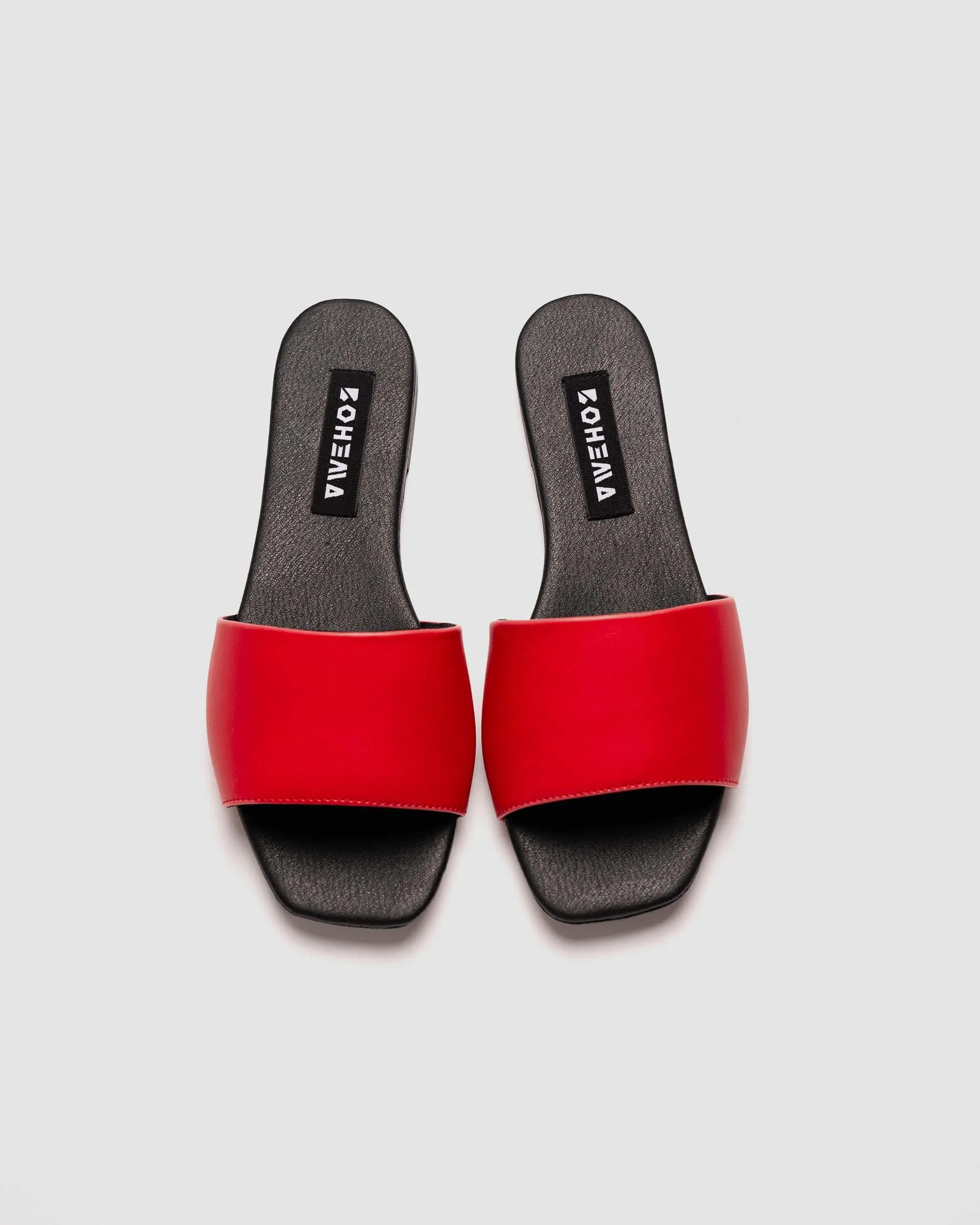 Mellow Women's Corn Leather Vegan Slides | Red