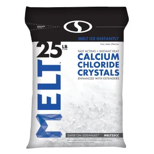 MELT 25 Lb. Resealable Bag Calcium Chloride Crystals Ice Melter