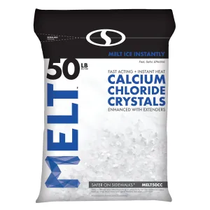 MELT 50 Lb. Resealable Bag Calcium Chloride Crystals Ice Melter