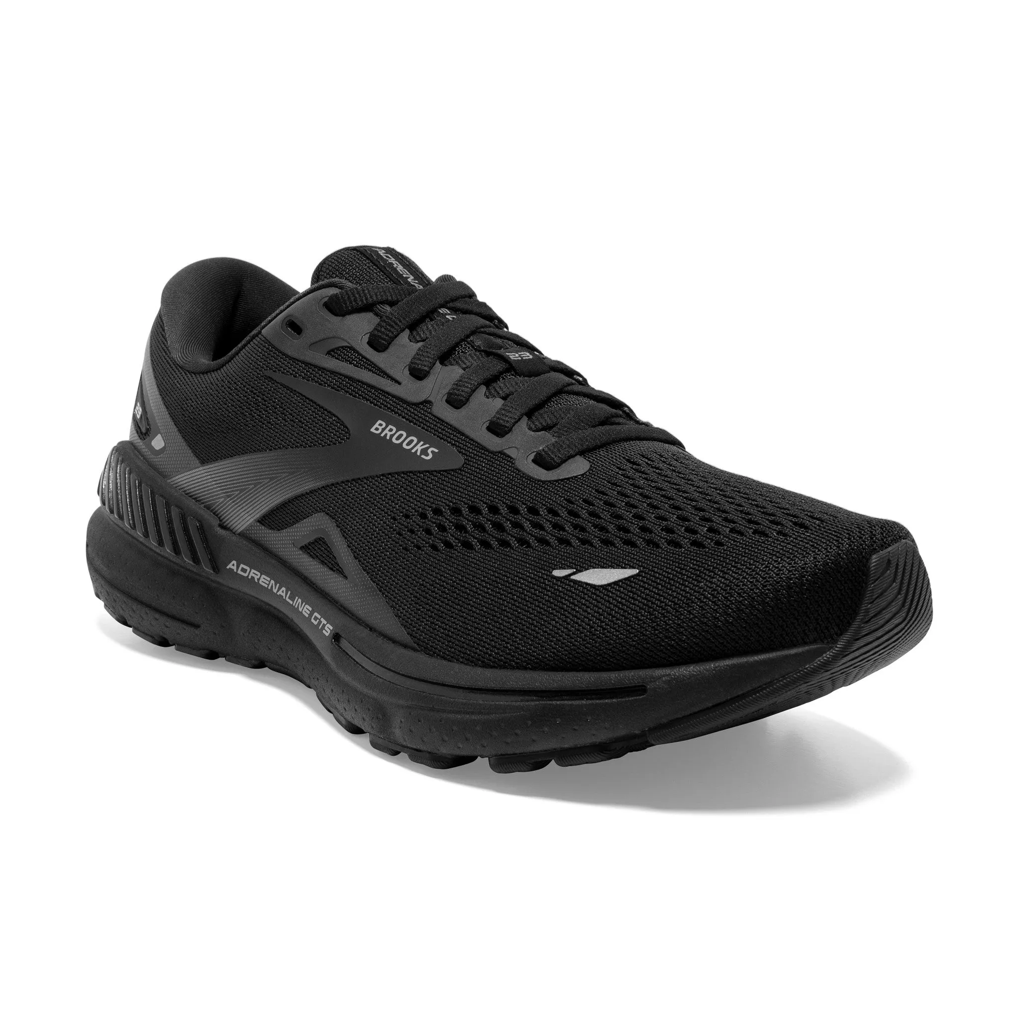 Men's Brooks Adrenaline GTS 23 Running Shoe in Black/Black/Ebony