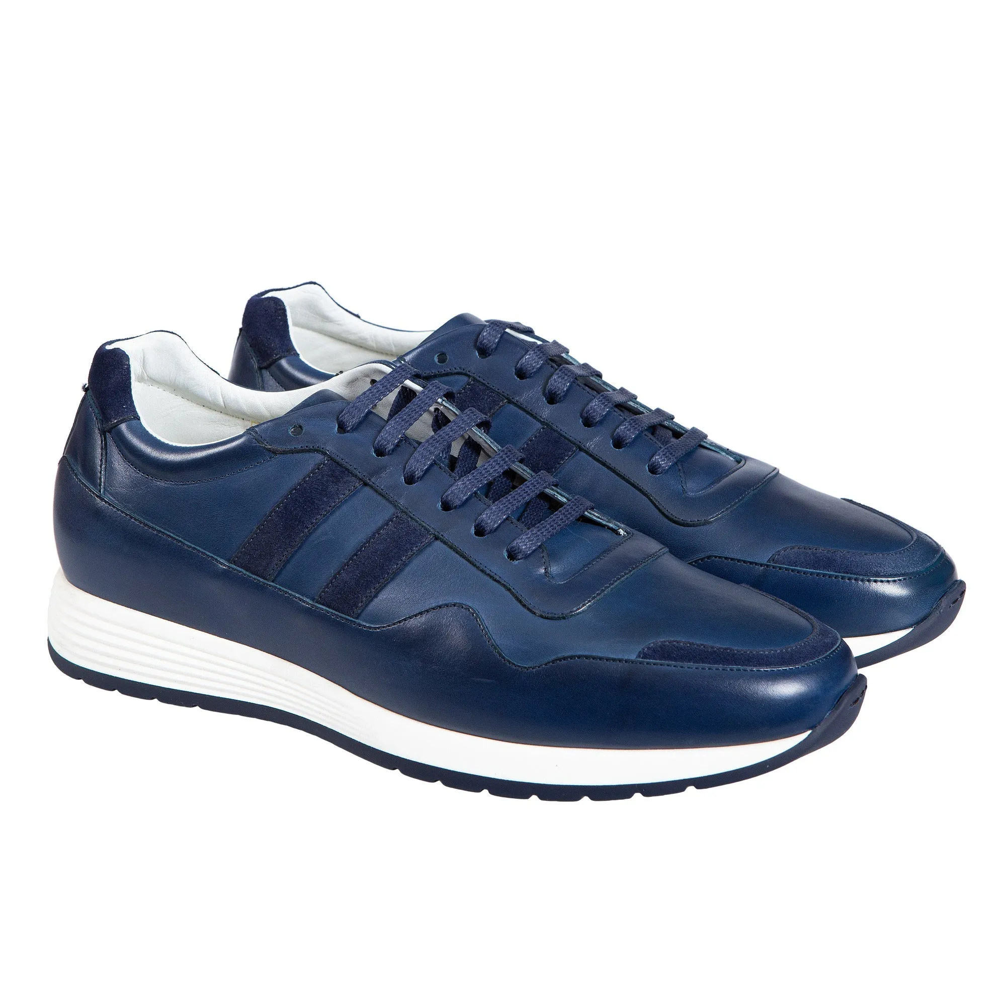 MORESCHI BUTERFLY LEATHER SNEAKER ROYAL BLUE