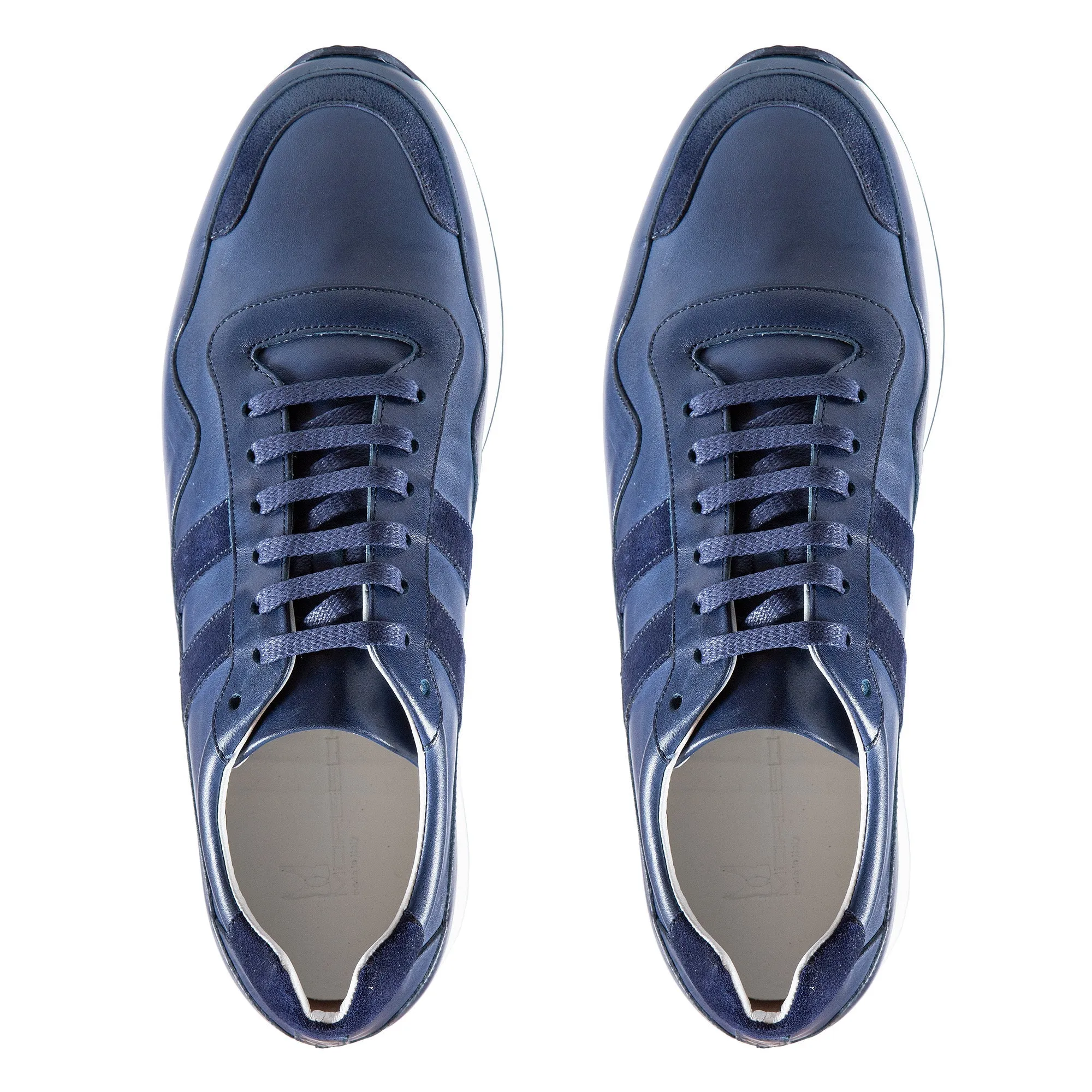 MORESCHI BUTERFLY LEATHER SNEAKER ROYAL BLUE