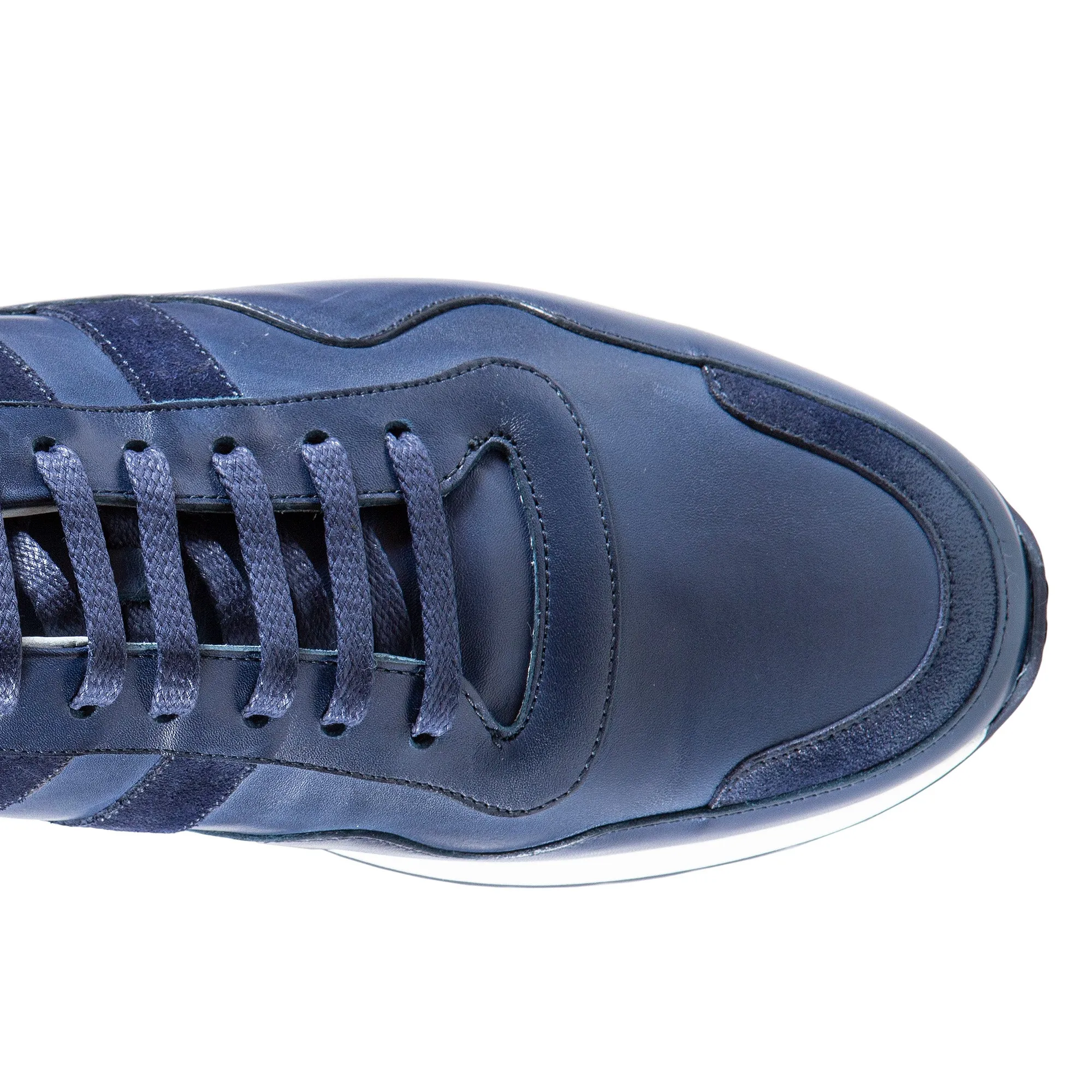 MORESCHI BUTERFLY LEATHER SNEAKER ROYAL BLUE