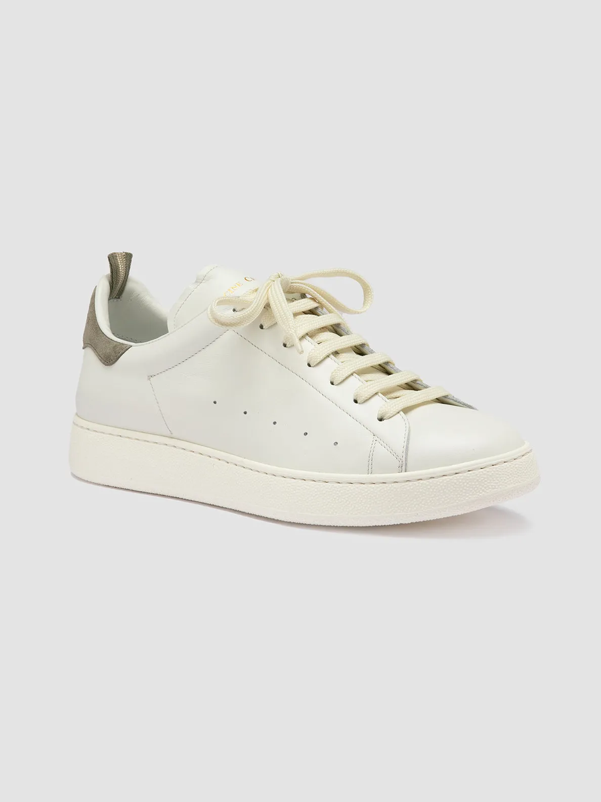 MOWER 002 - White Leather and Suede Low Top Sneakers