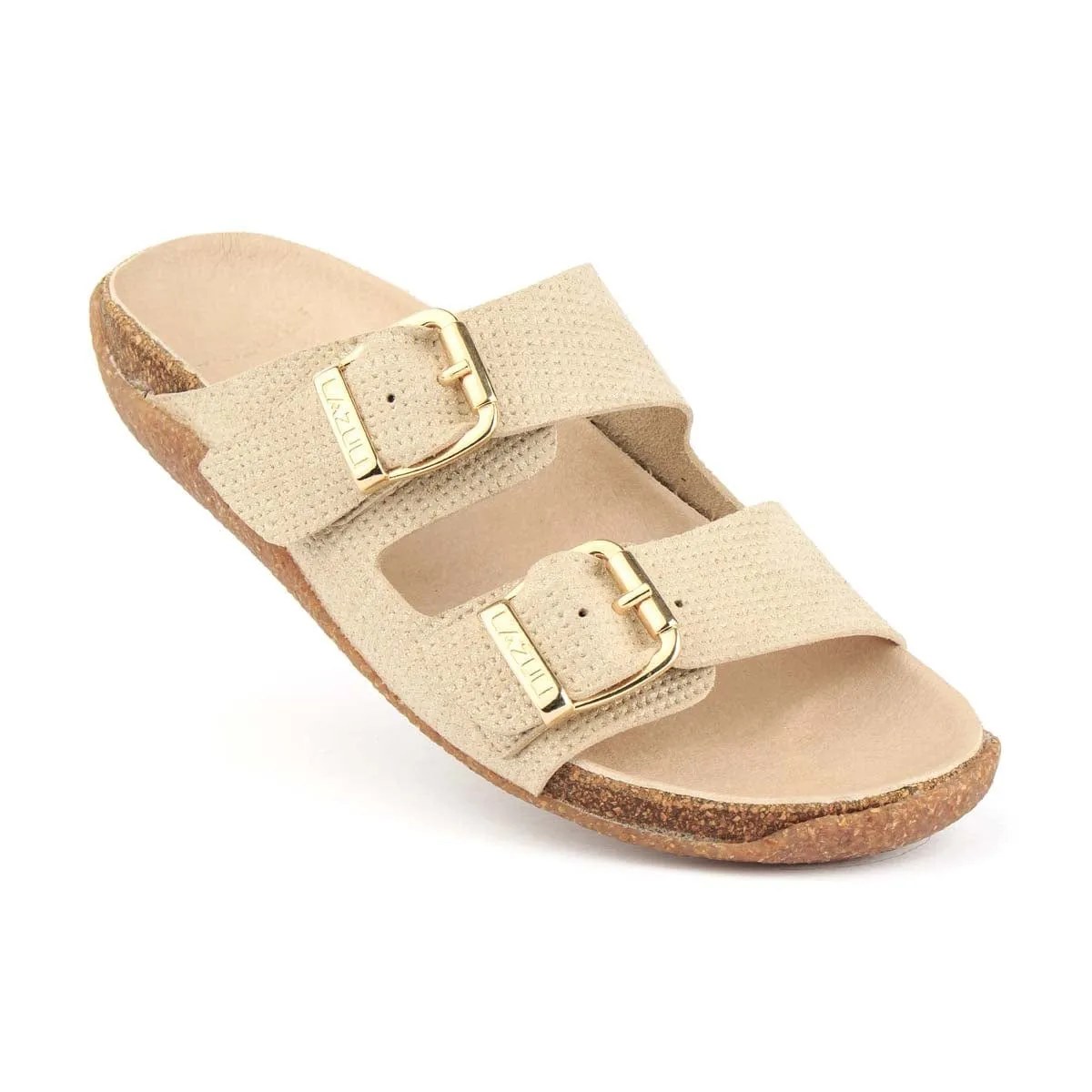 My Footbed Vegan Cork & Corn Sandals | Beige