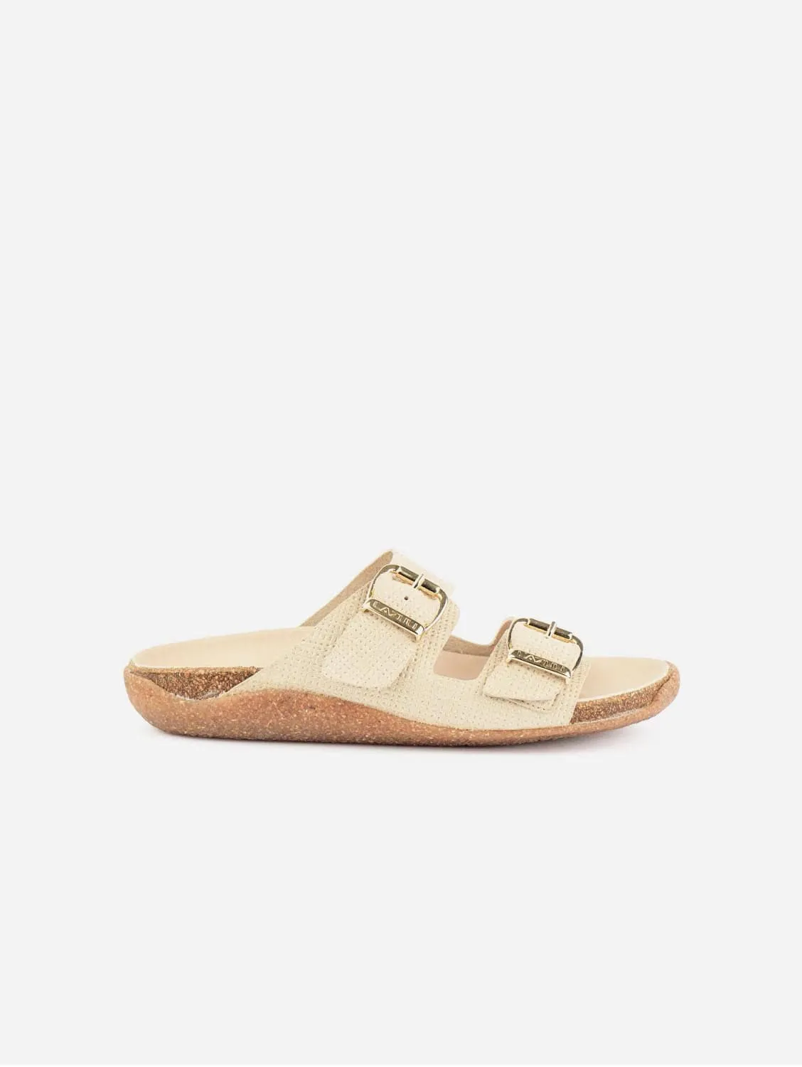 My Footbed Vegan Cork & Corn Sandals | Beige