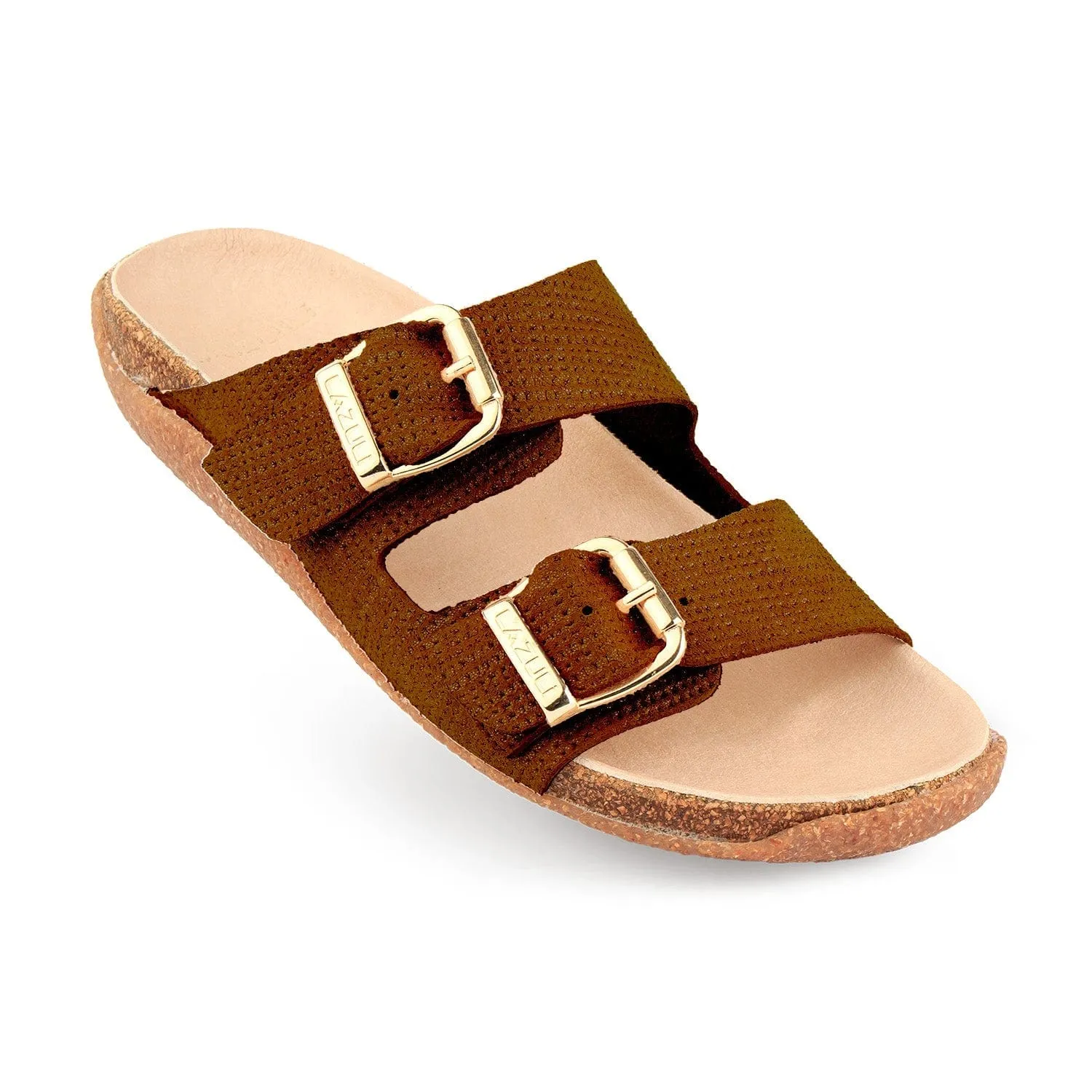 My Footbed Vegan Cork & Corn Sandals | Cognac