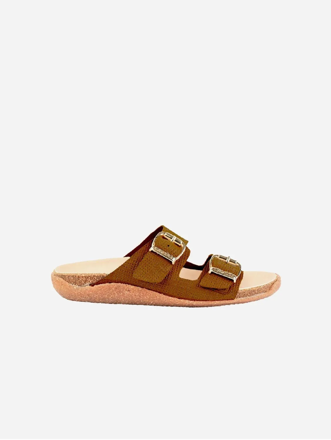 My Footbed Vegan Cork & Corn Sandals | Cognac