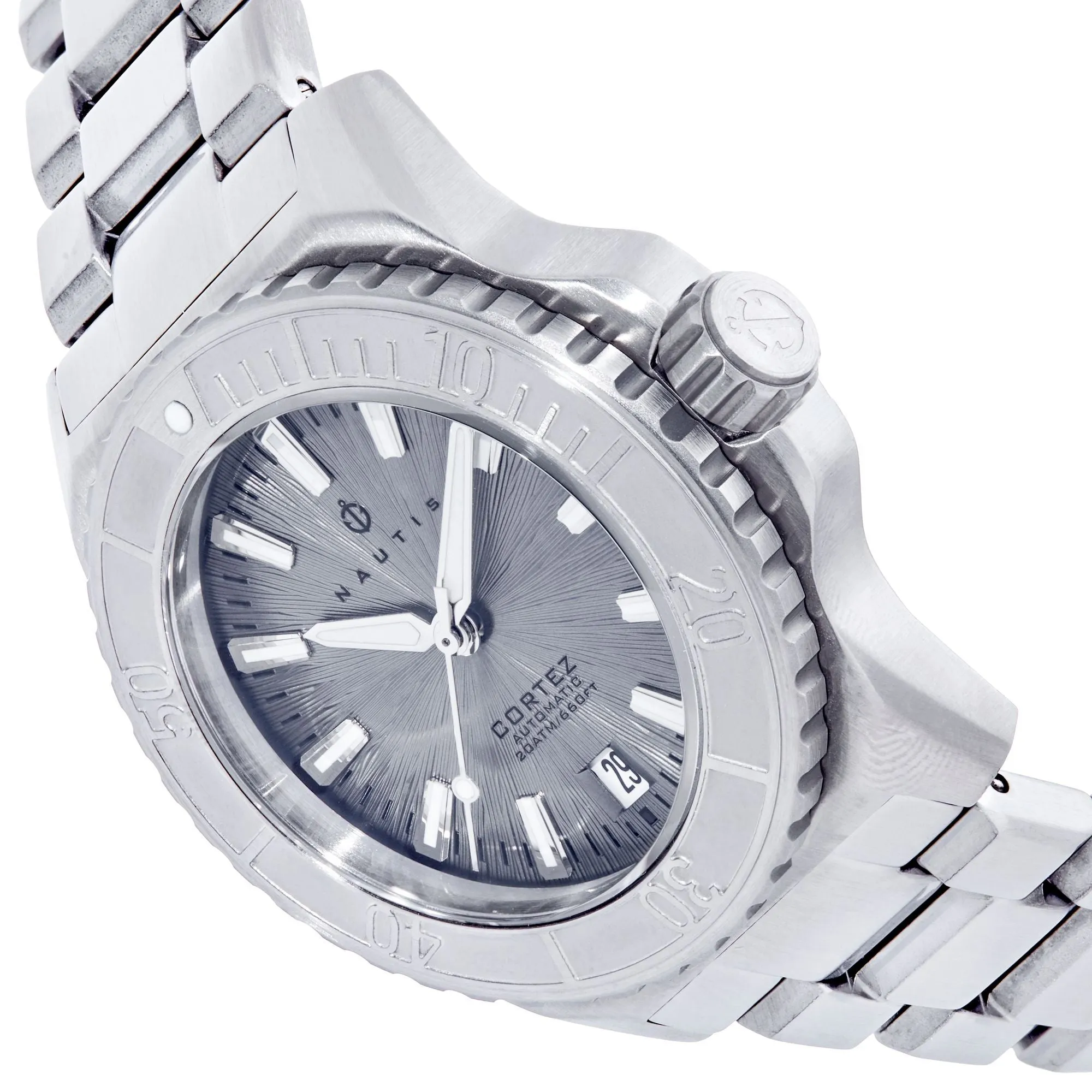 Nautis Cortez Automatic Bracelet Watch w/Date - Gray