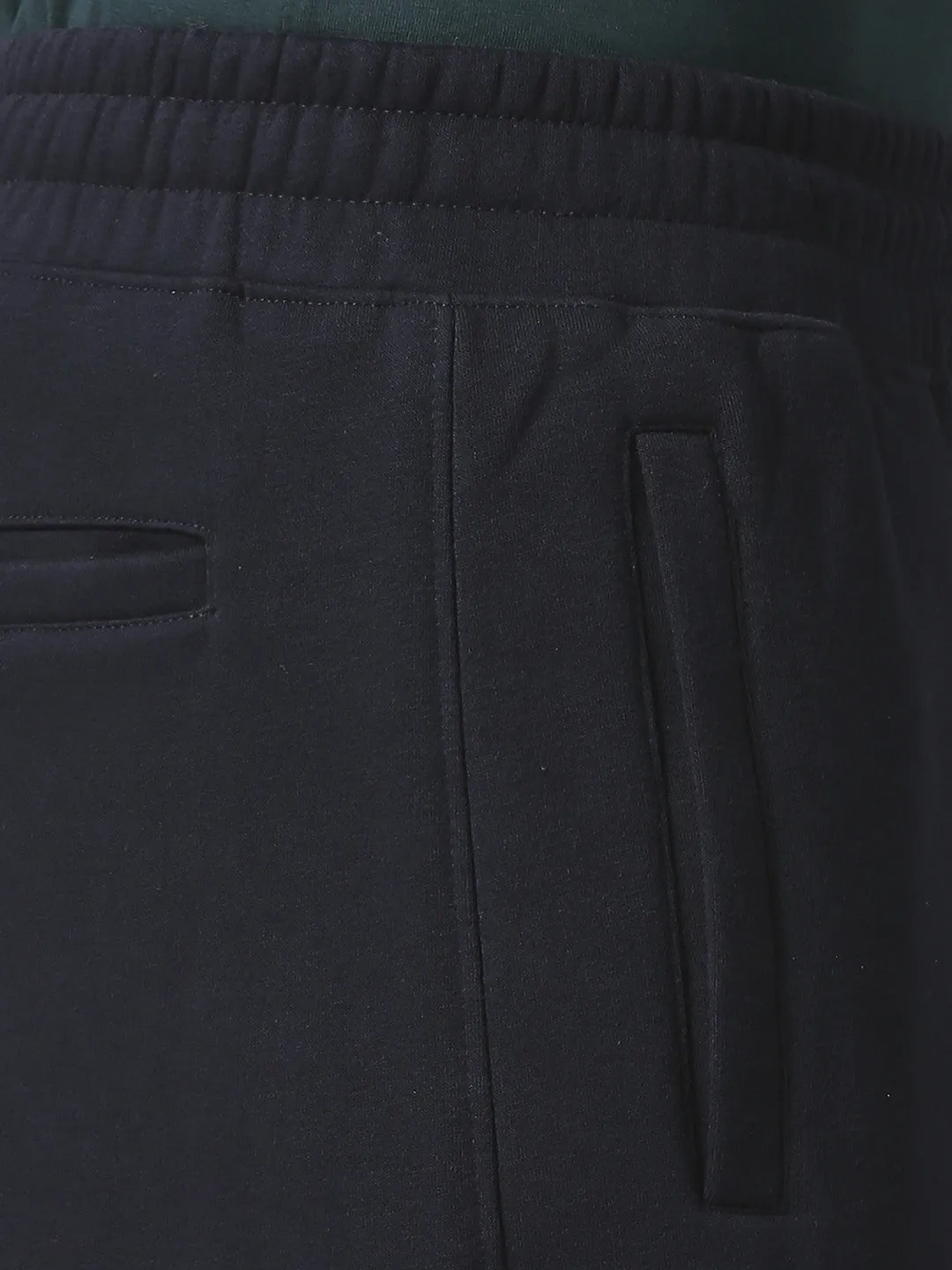 Navy Blue Fleece Track Pants