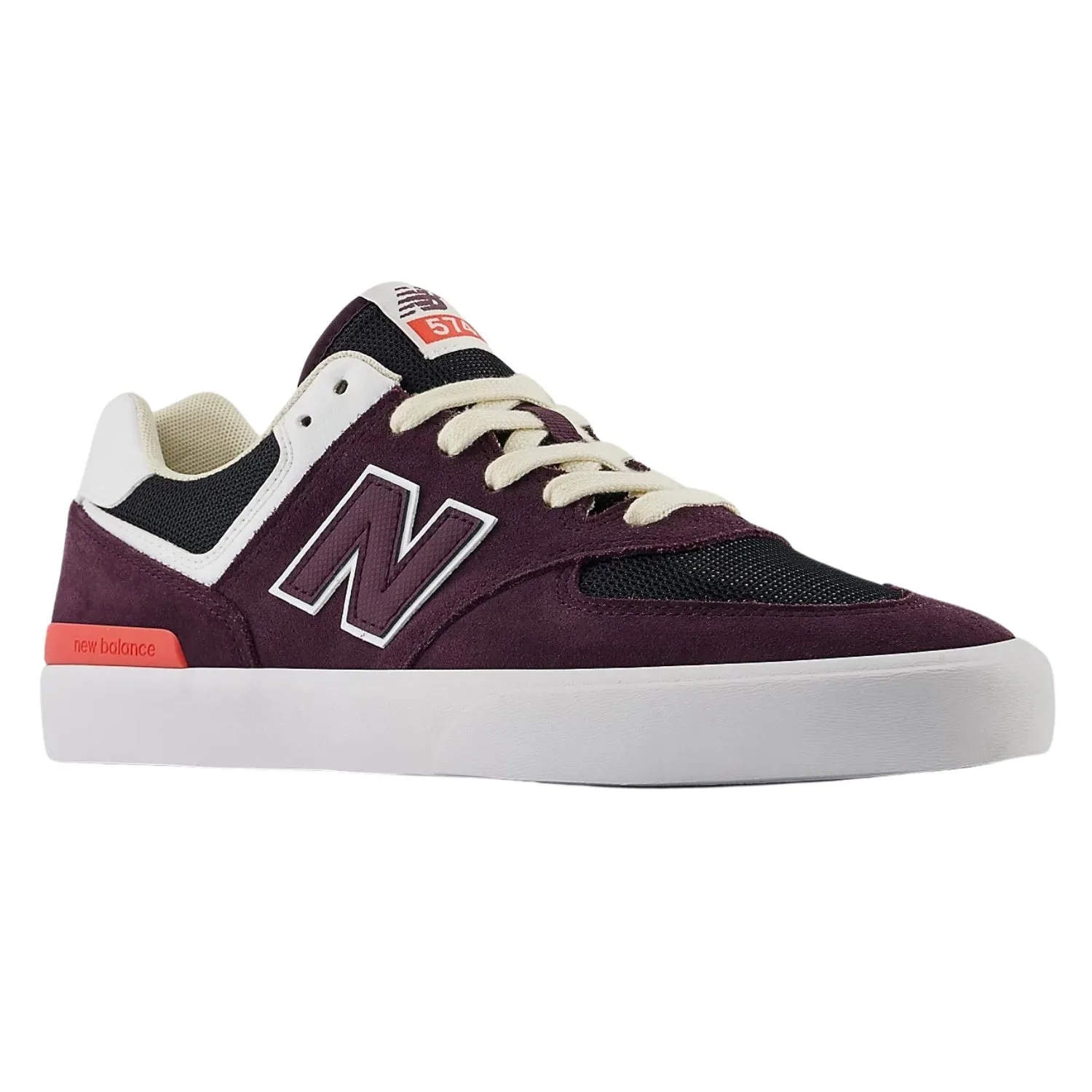 New Balance Numeric NM574 Skate Shoes - Plum/Brown/White