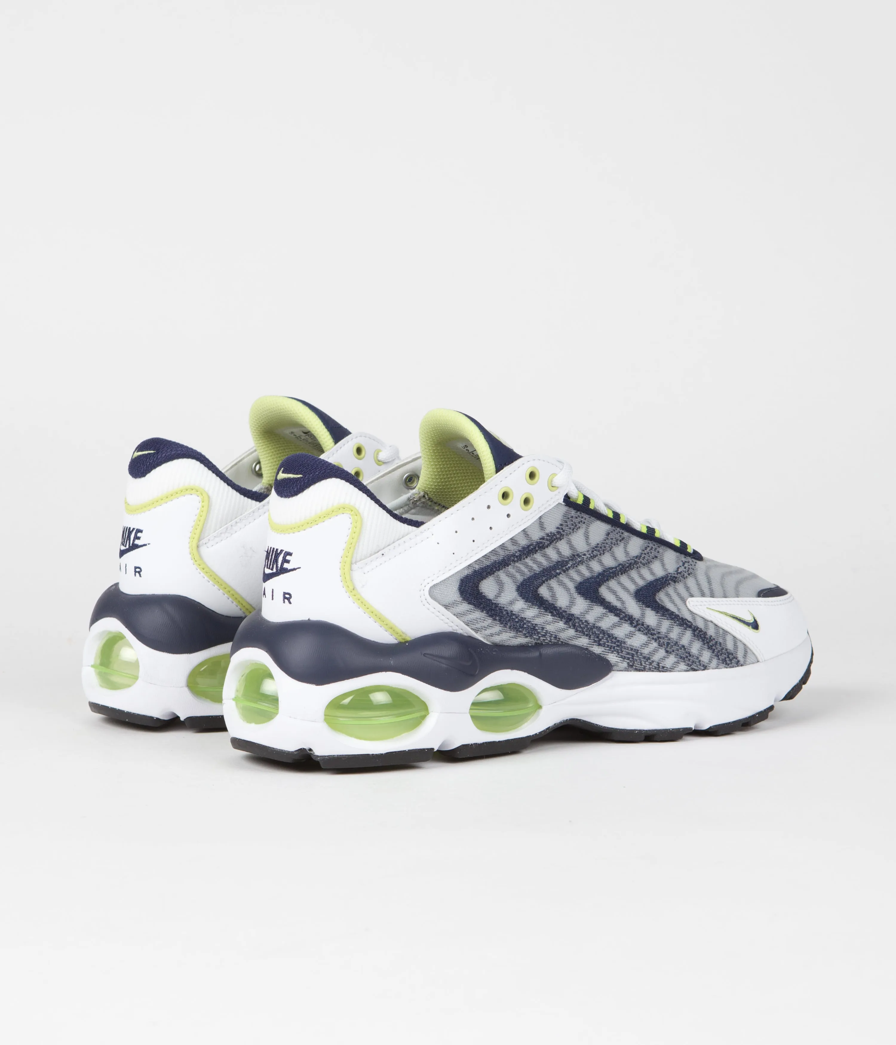 Nike Air Max TW Shoes - White / Midnight Navy - Light Lemon Twist