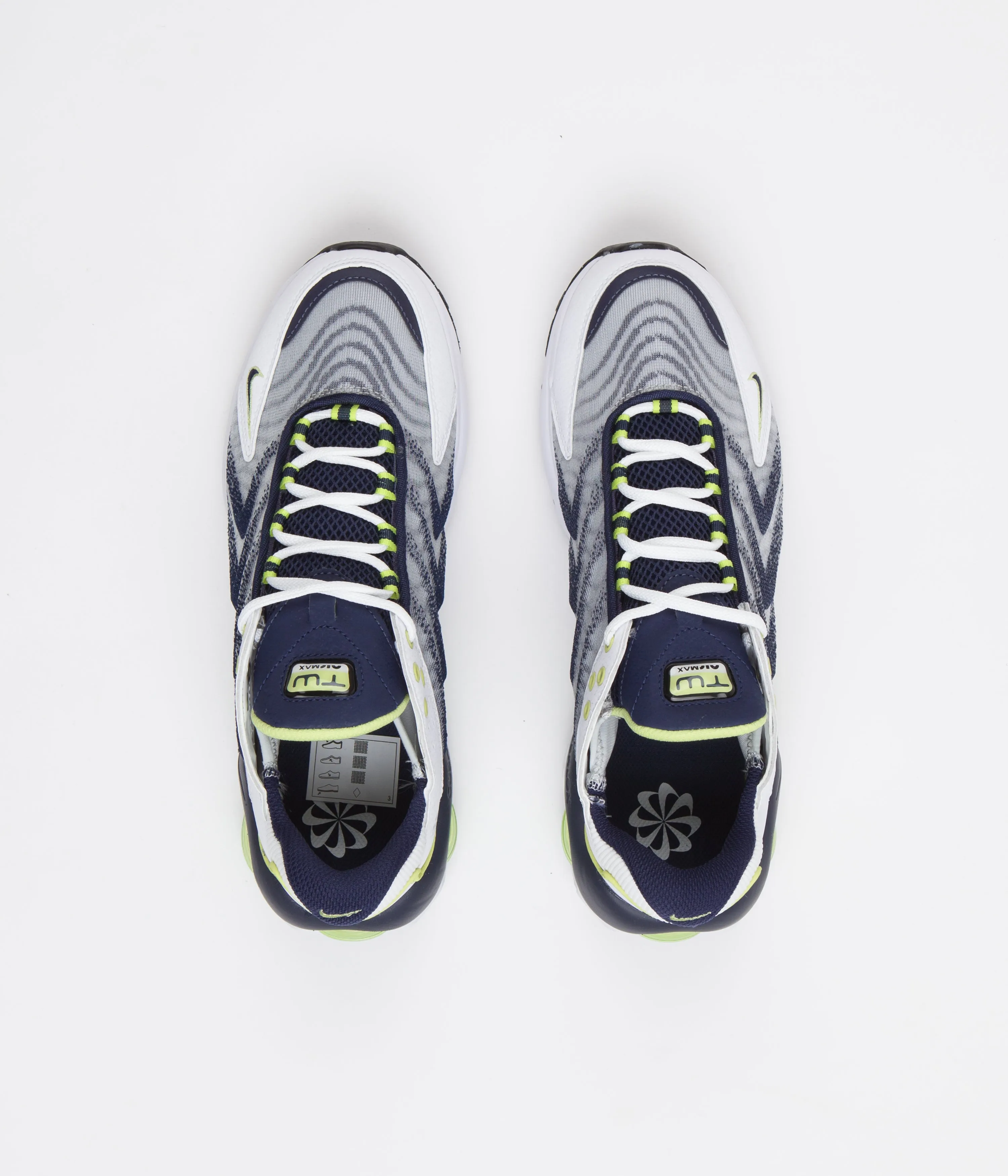 Nike Air Max TW Shoes - White / Midnight Navy - Light Lemon Twist