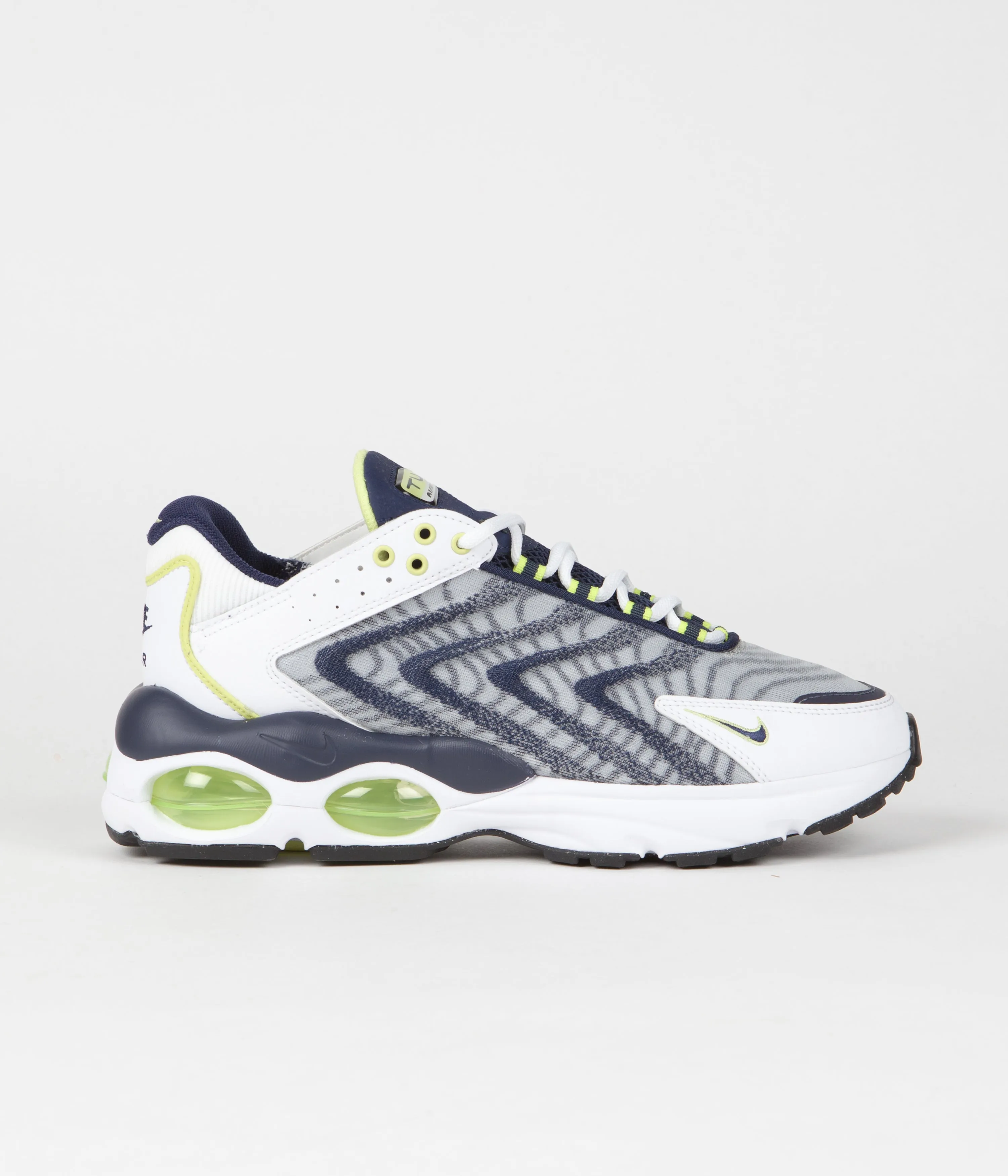 Nike Air Max TW Shoes - White / Midnight Navy - Light Lemon Twist