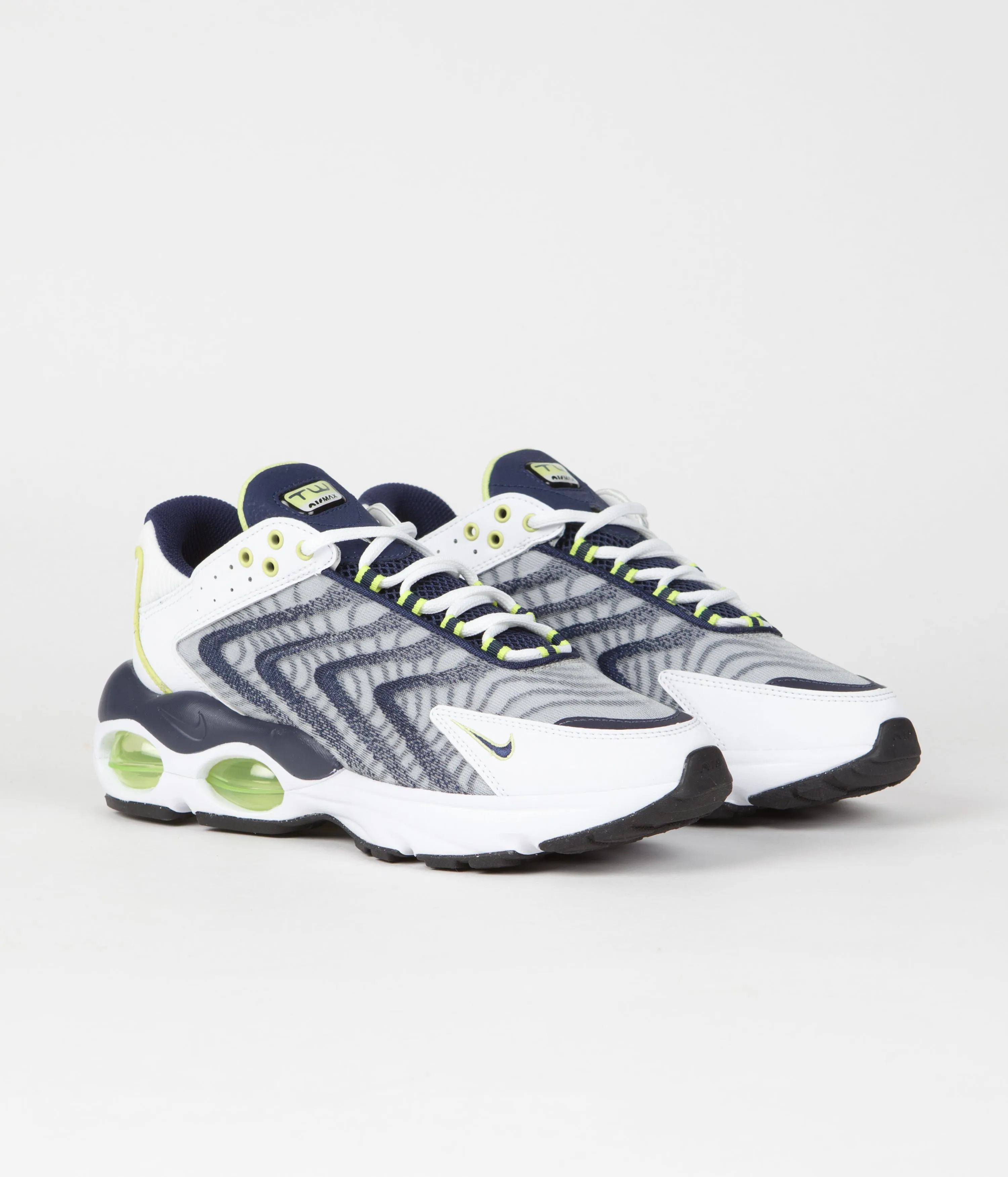 Nike Air Max TW Shoes - White / Midnight Navy - Light Lemon Twist