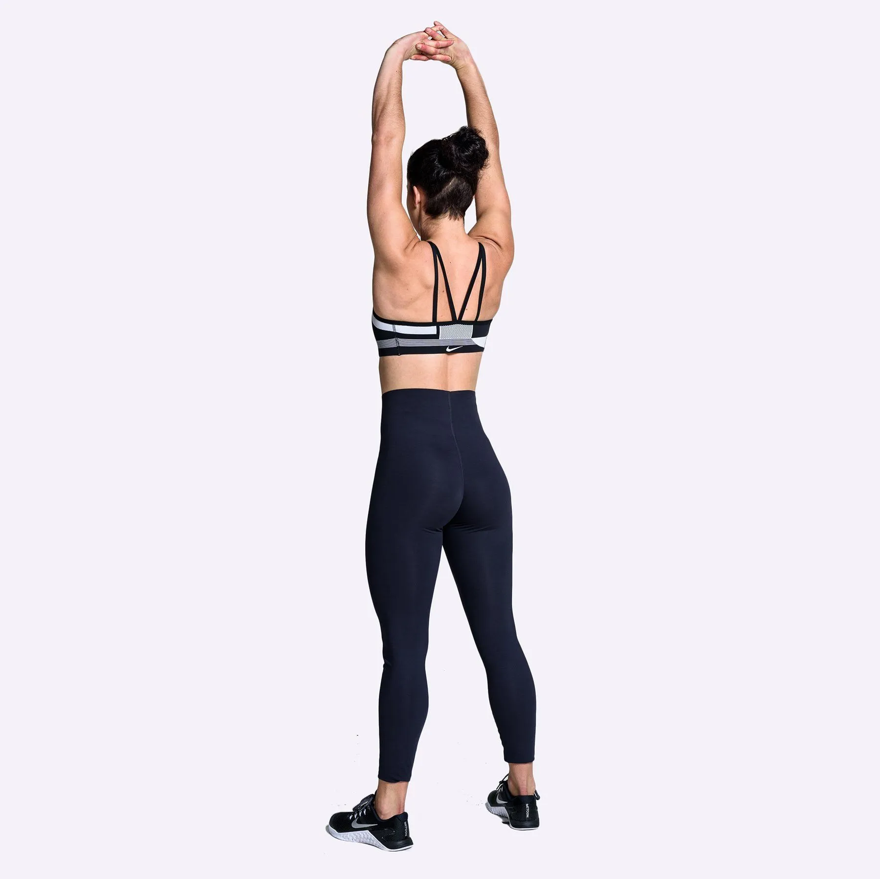 Nike Flyknit Indy - Women's Medium Support Sports Bra - Black/White