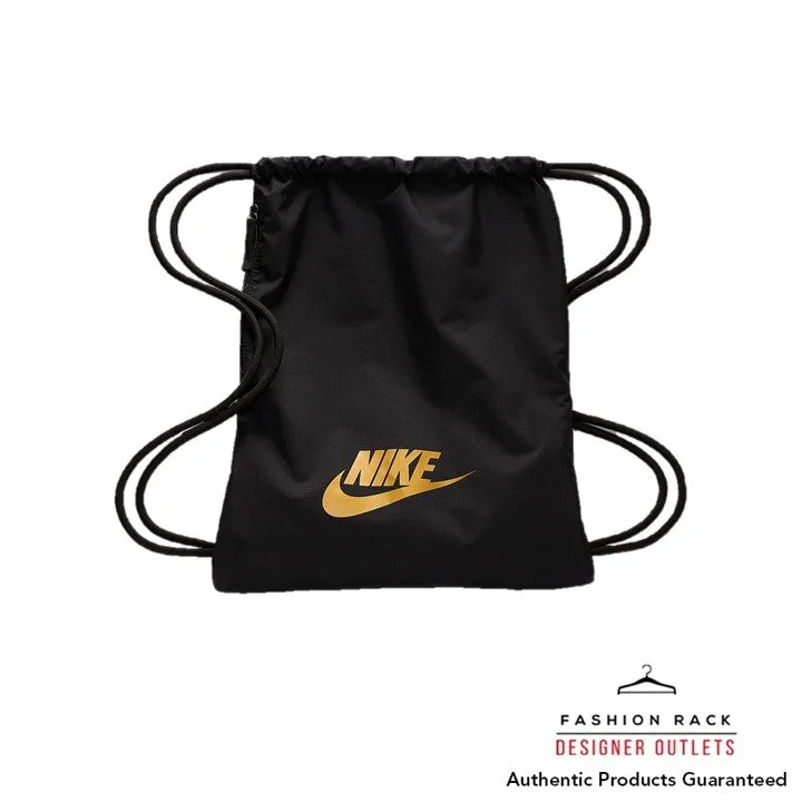 Nike Heritage 2.0 Gymsack Black/Black/Metallicgold