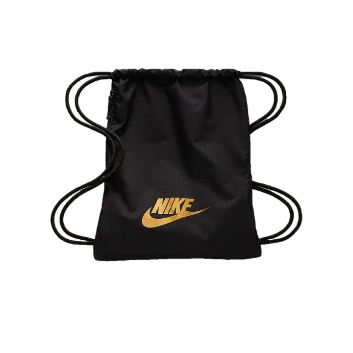 Nike Heritage 2.0 Gymsack Black/Black/Metallicgold