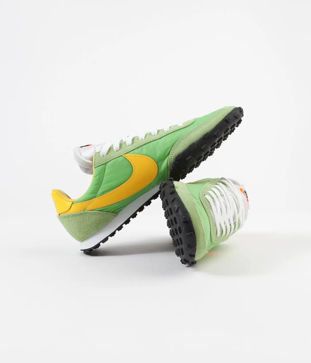 Nike Waffle Racer Shoes - Green Nebula / Amarillo - Eucalyptus Fog