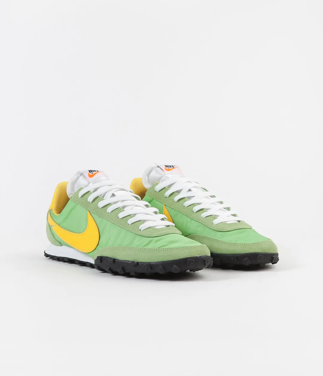 Nike Waffle Racer Shoes - Green Nebula / Amarillo - Eucalyptus Fog