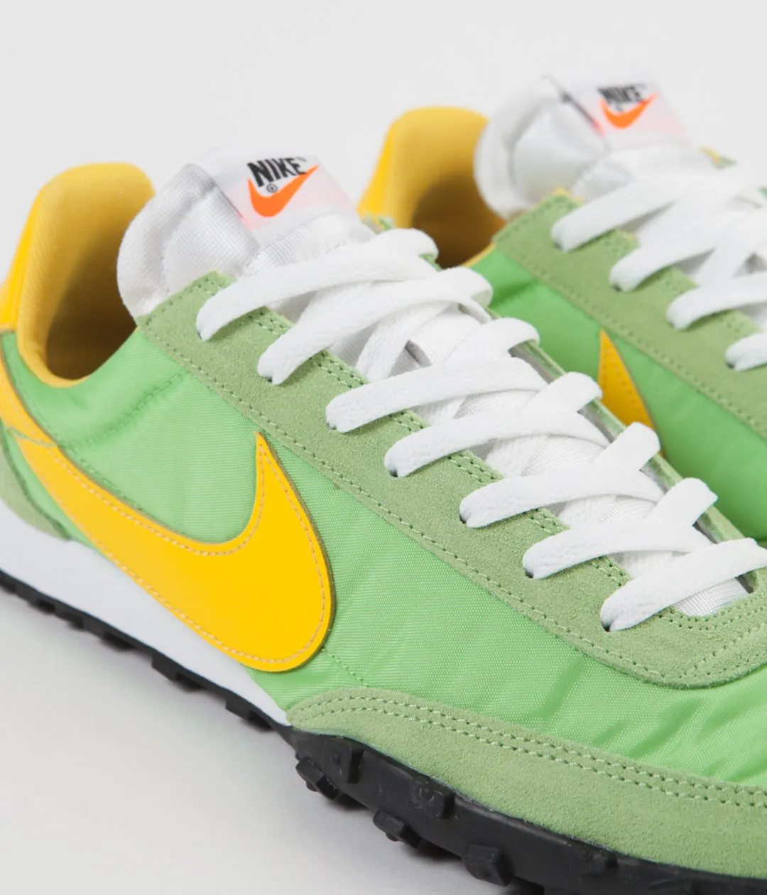 Nike Waffle Racer Shoes - Green Nebula / Amarillo - Eucalyptus Fog