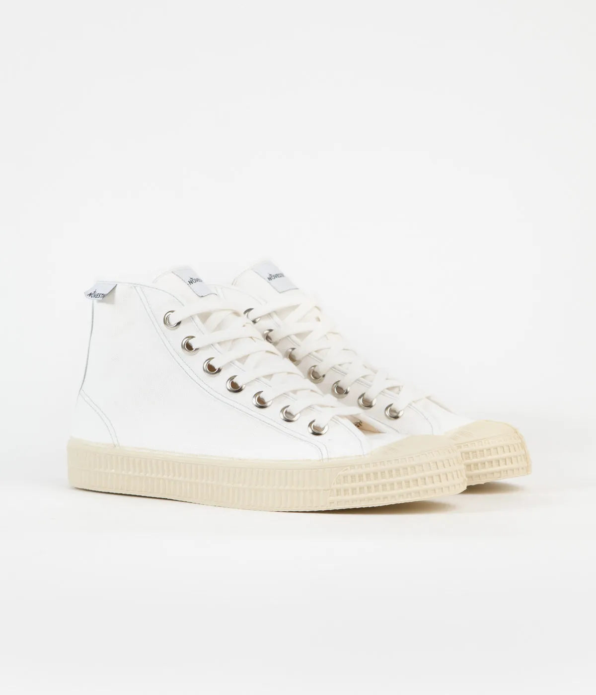 Novesta Star Dribble Contrast Stitching Shoes - 10 White / 20 Grey / 106 Ecru