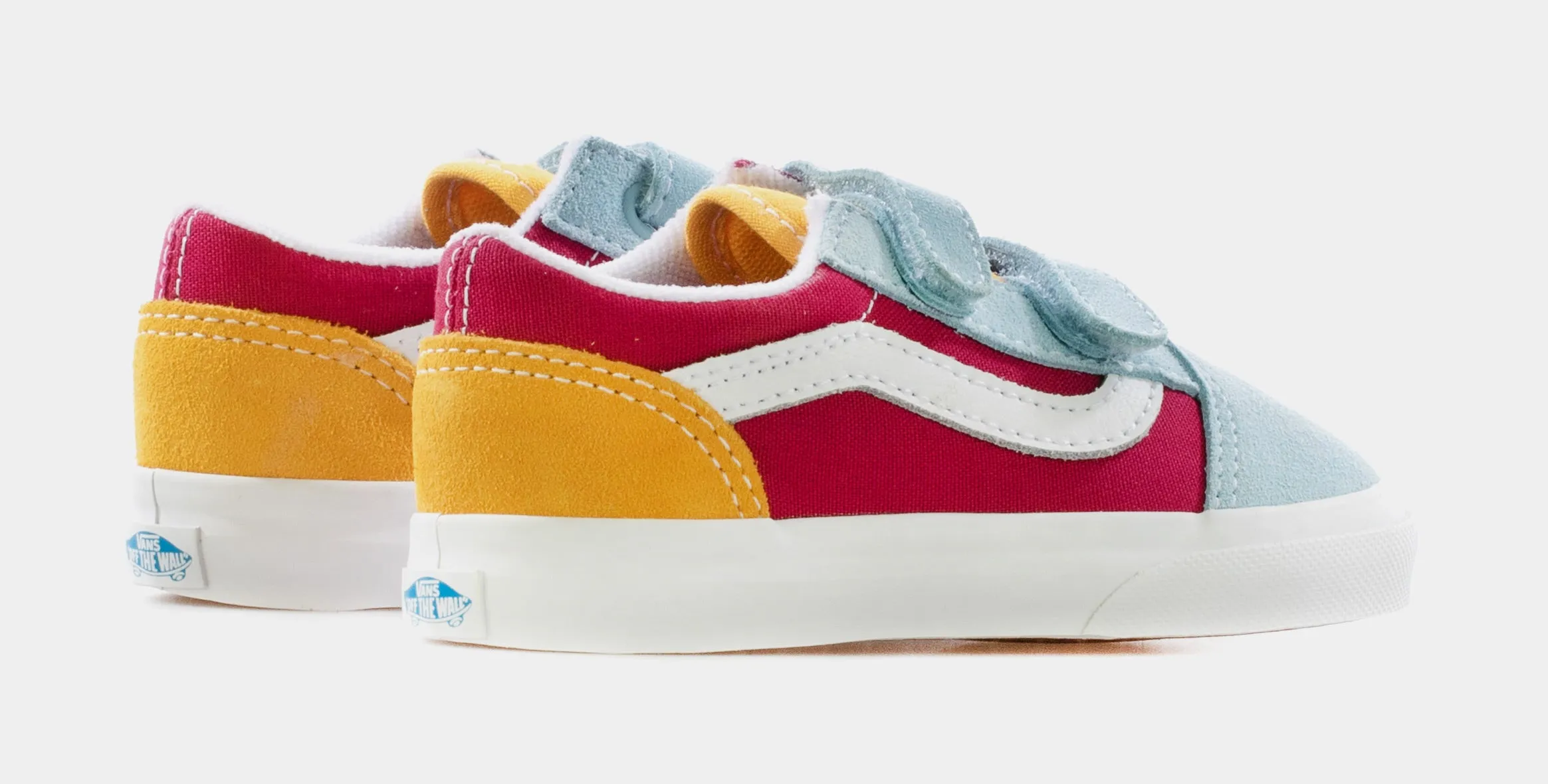 Old Skool Infant Toddler Skate Shoes (Pink/Blue/Yellow)