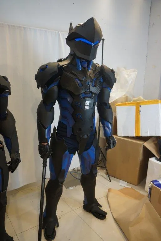 Over Watch Genji's  Full Body Armour Suit Black Edition With Lights