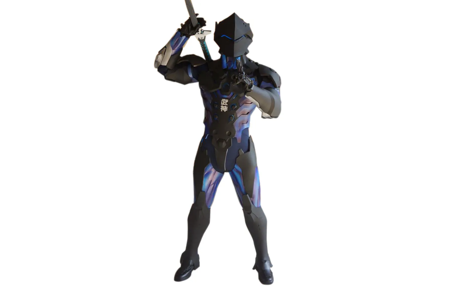 Over Watch Genji's  Full Body Armour Suit Black Edition With Lights