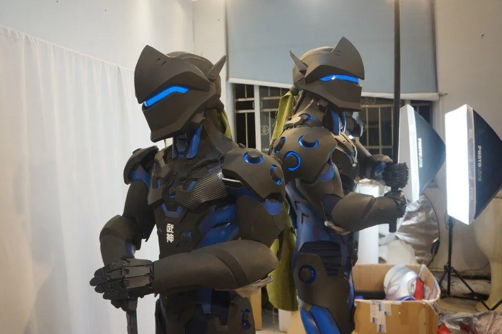 Over Watch Genji's  Full Body Armour Suit Black Edition With Lights