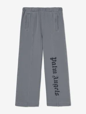 Palm Angels Kids Cuts Faded Travel Joggers in Grey