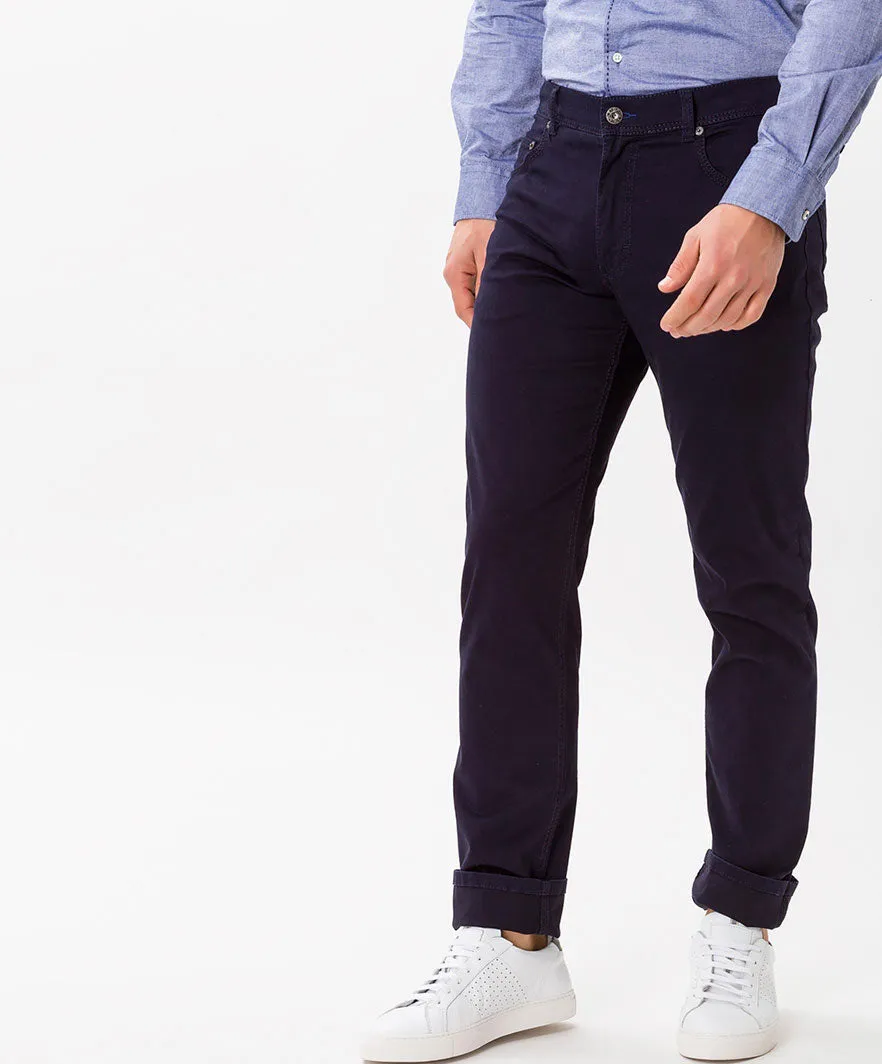 Perma Blue Cooper Fancy Marathon Stretch Cotton Trousers - Brax