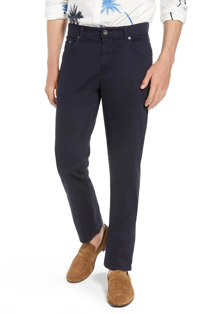 Perma Blue Cooper Fancy Marathon Stretch Cotton Trousers - Brax