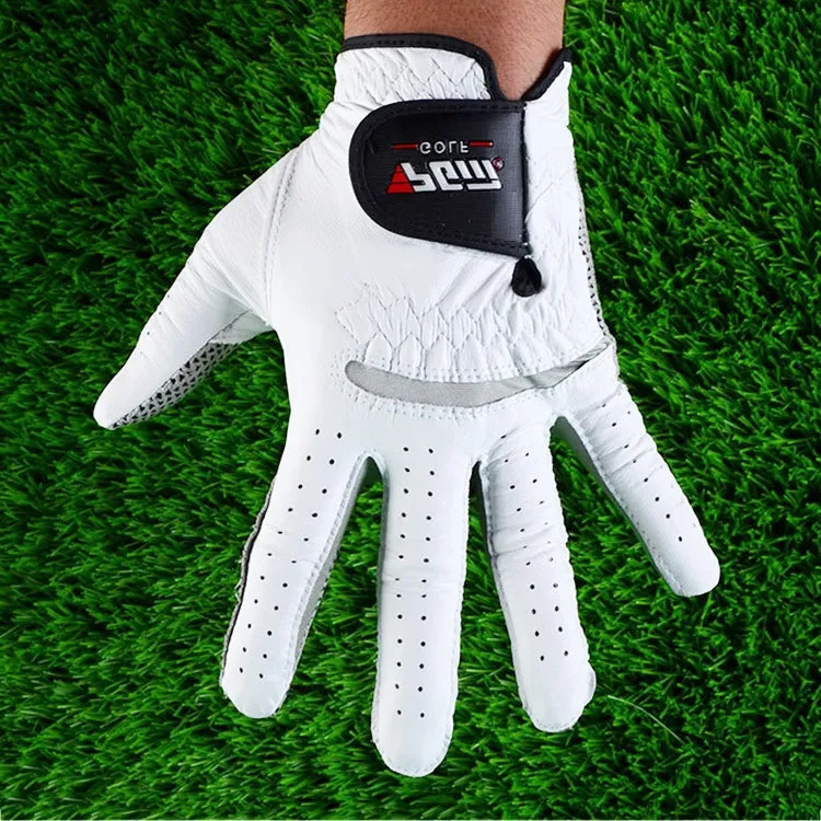 PGM Left Hand Sheepskin Anti-slip Particle Golf Men Gloves, Size: 25#