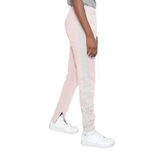 Pink & White Slim Fit Track Pants