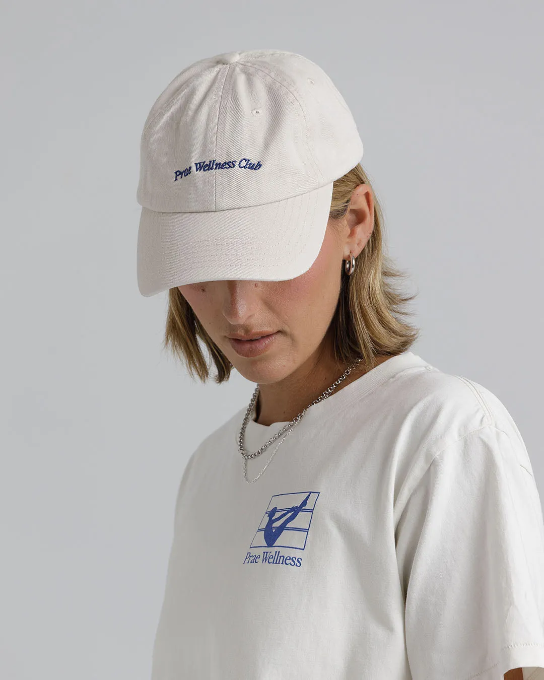 Prae Wellness Club Cap – Cream / Blue