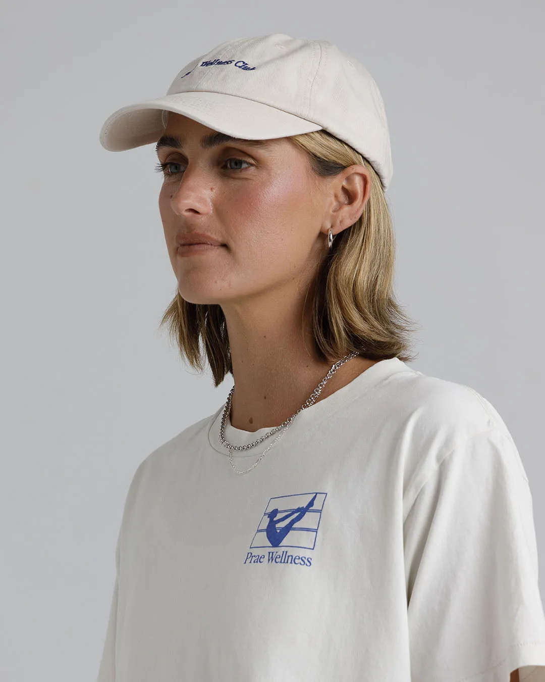 Prae Wellness Club Cap – Cream / Blue