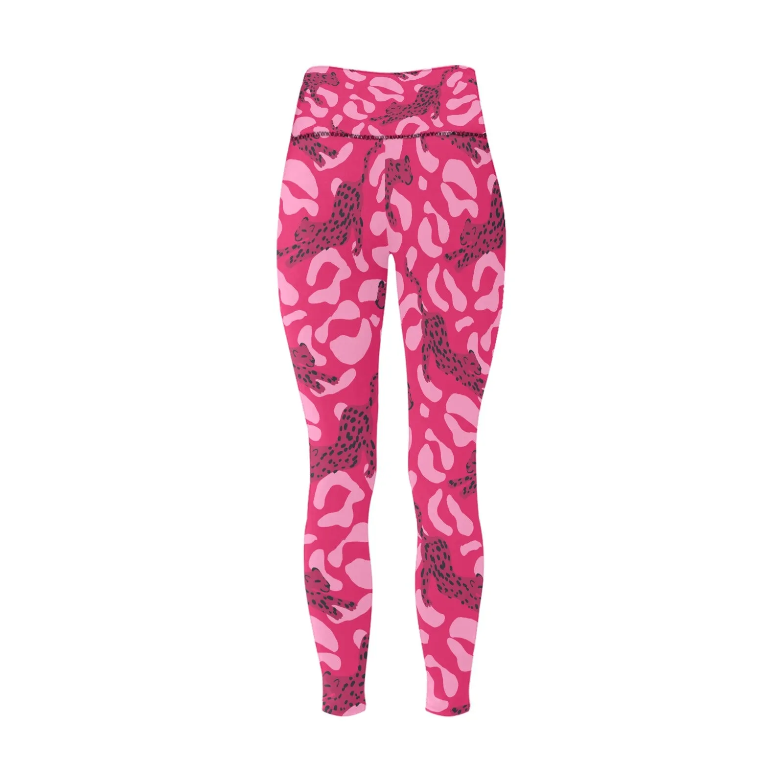 Pre Order:  Pink Leopard High-Waisted Leggings