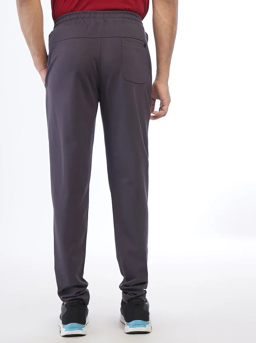 Purple Solid Slim Fit Track Pant | JadeBlue