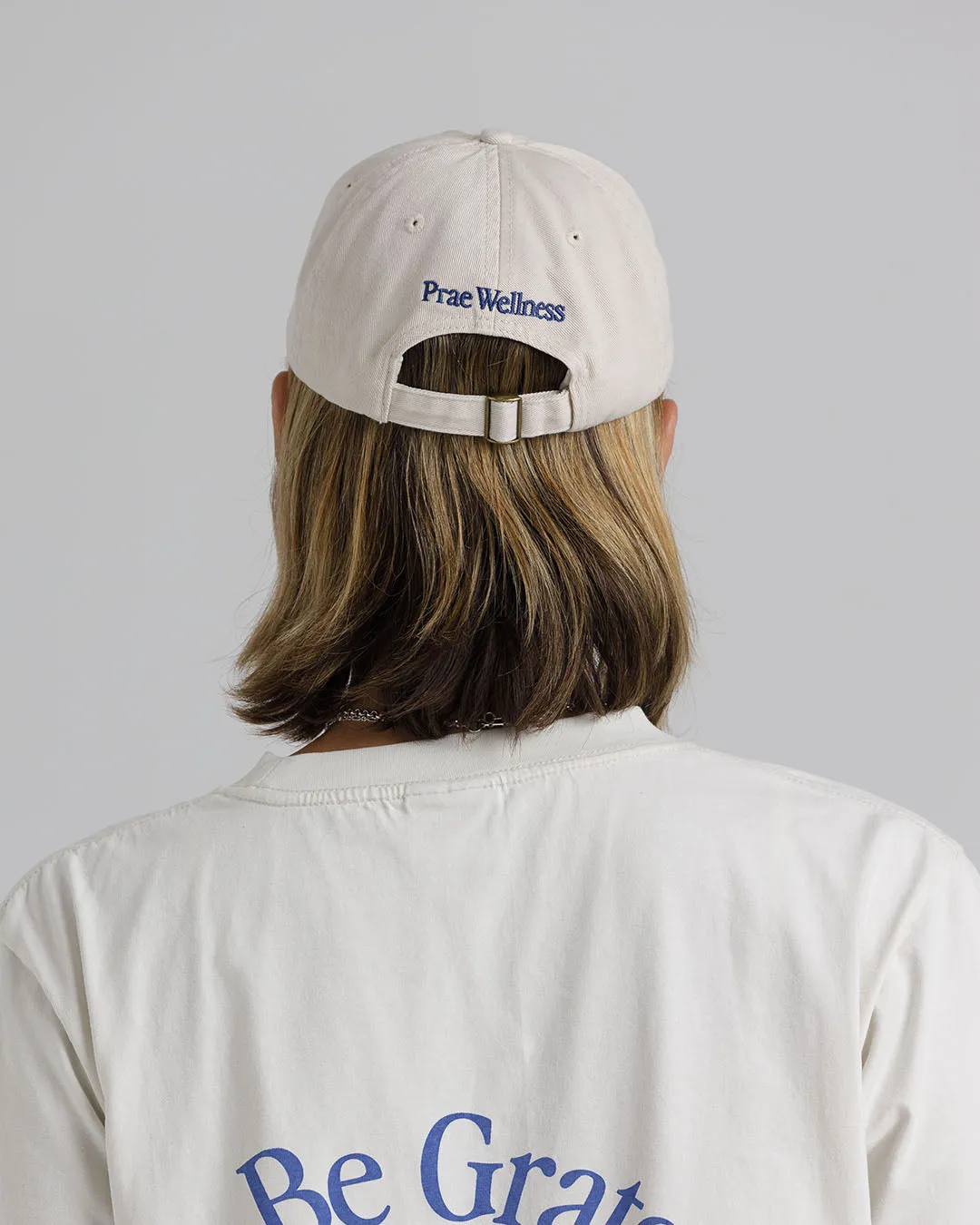 PW Cap – Cream / Royal Blue