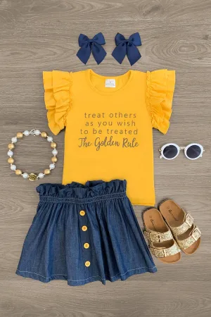 "The Golden Rule" Skirt Set