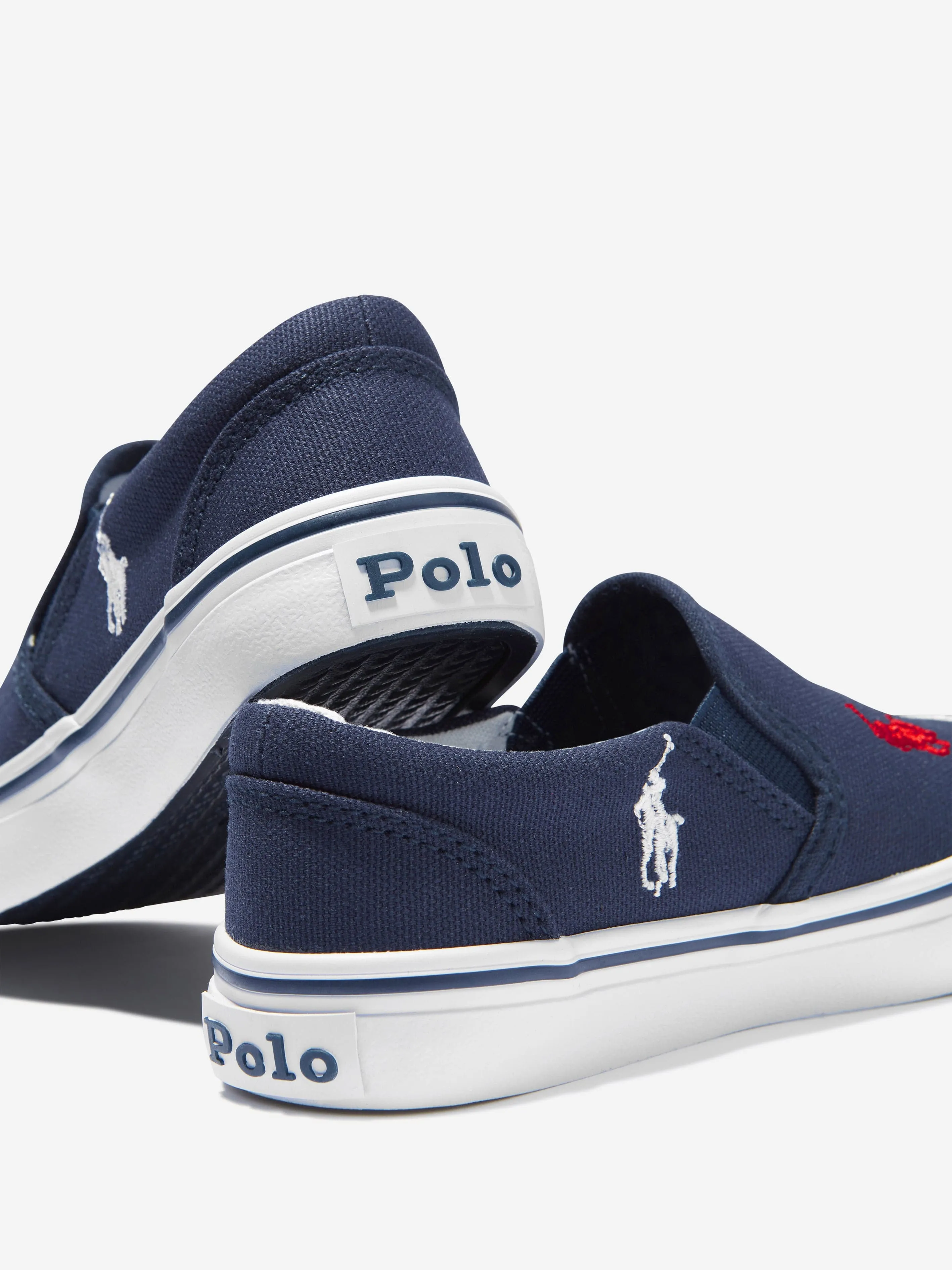 Ralph Lauren Boys Canvas Logo Slip On Trainers