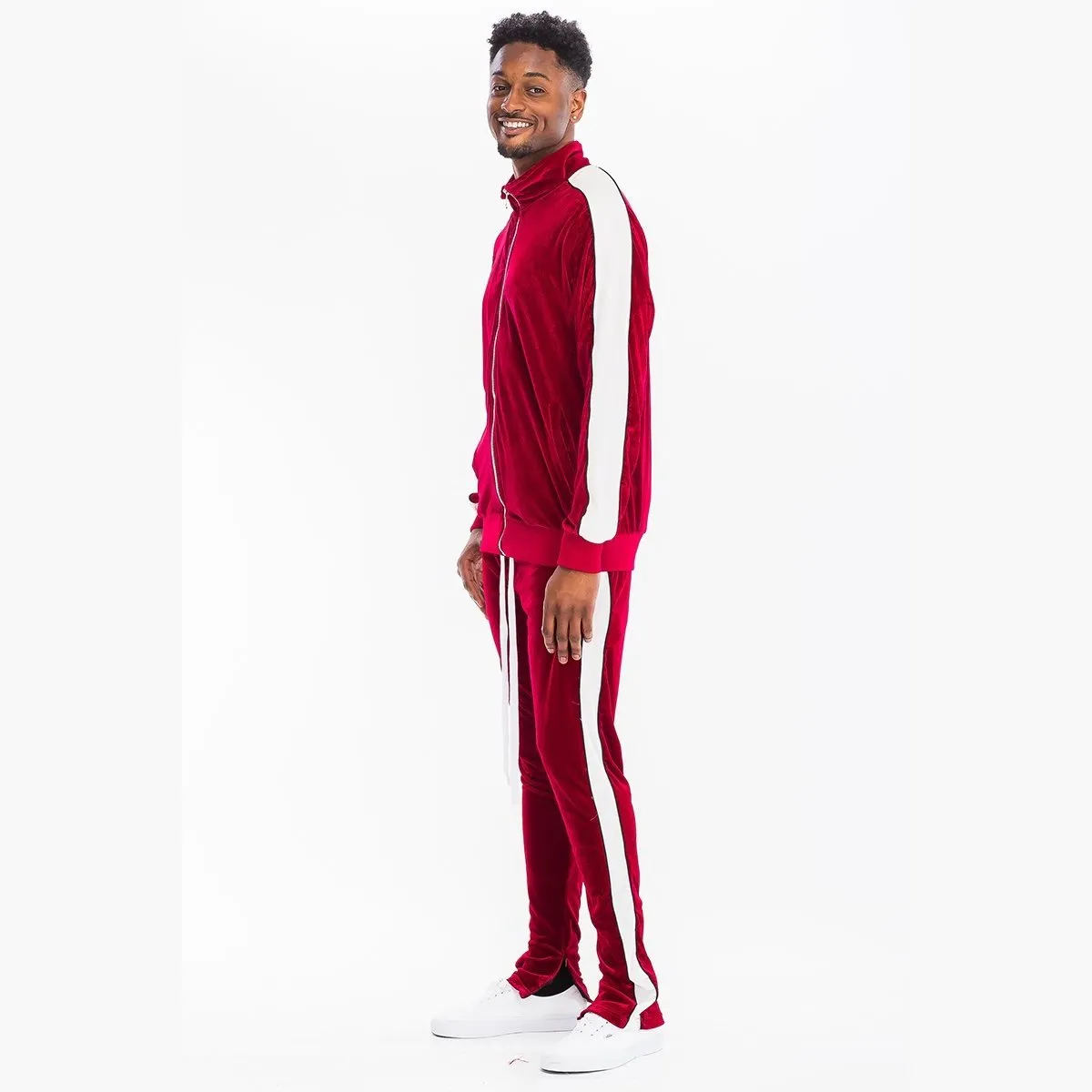 Red Velour Track Set