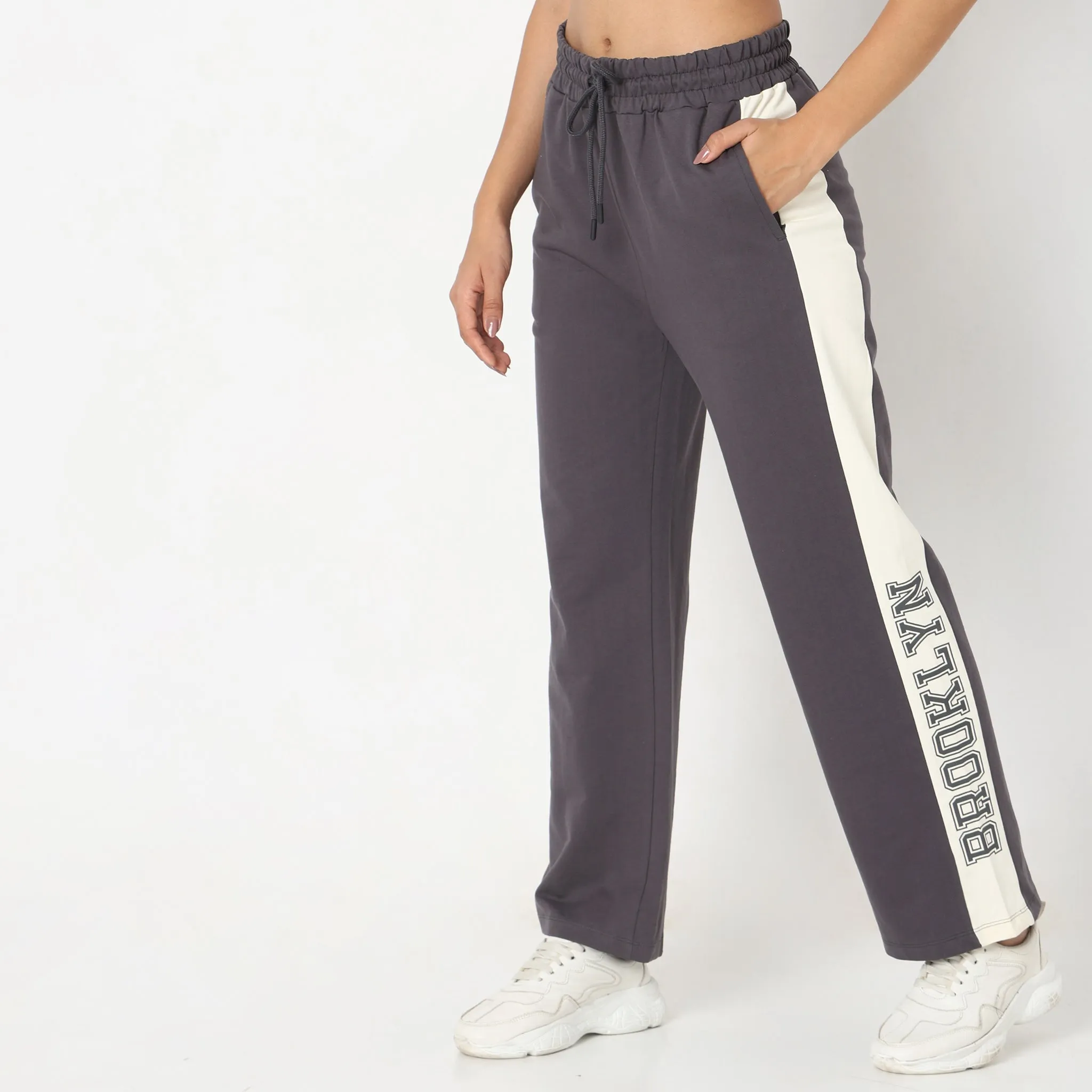 Regular Fit Solid Trackpants