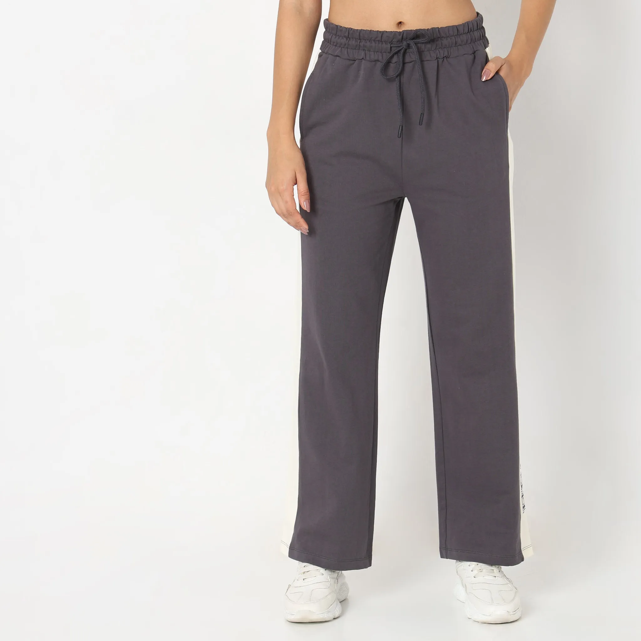 Regular Fit Solid Trackpants